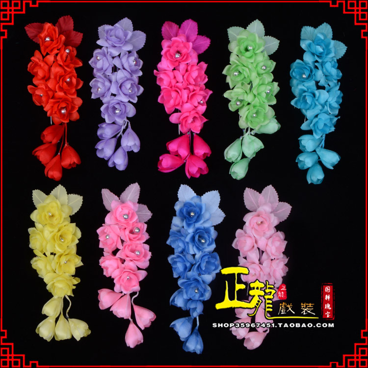 城西鬓花头饰小花头花 真丝绢花