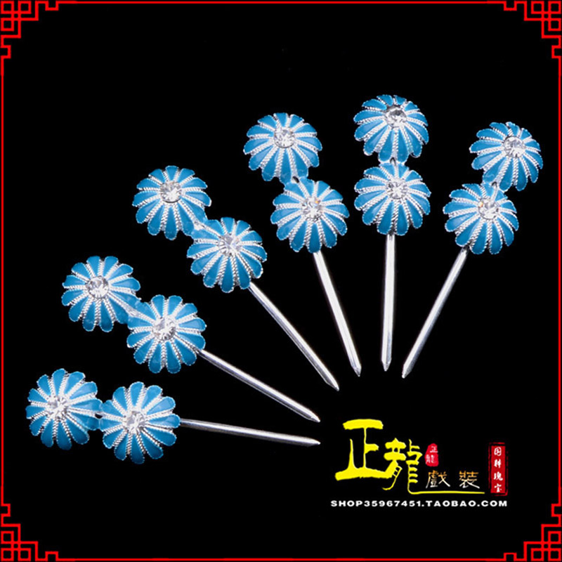 城西头面泡子旦角化妆头饰 仿点绸泡子