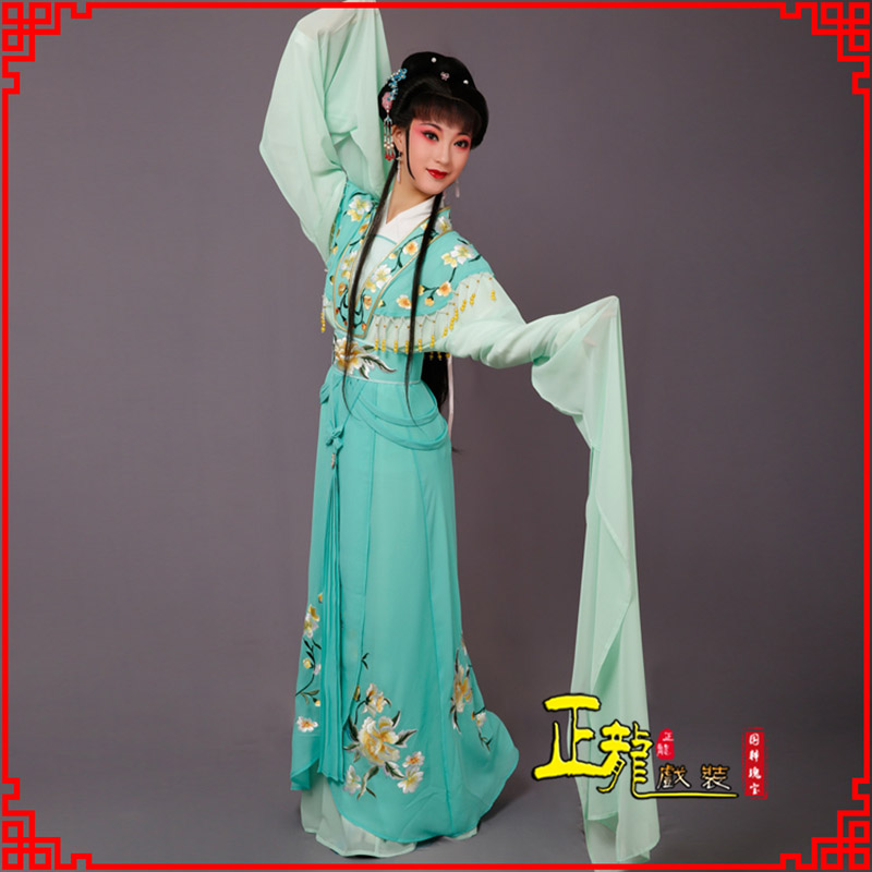 城西青衣水袖戏服演出服 云肩花旦衣
